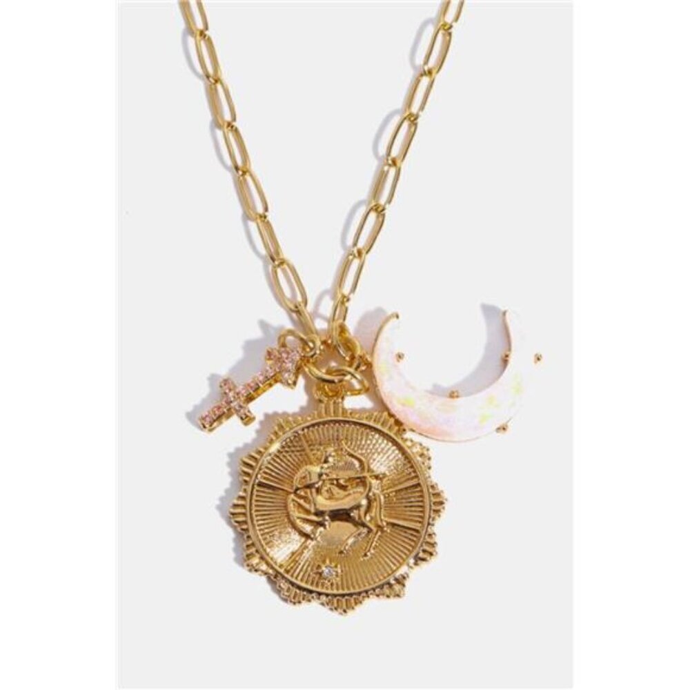 Constellation and Moon Pendant Copper Necklace - Picture 10 of 16